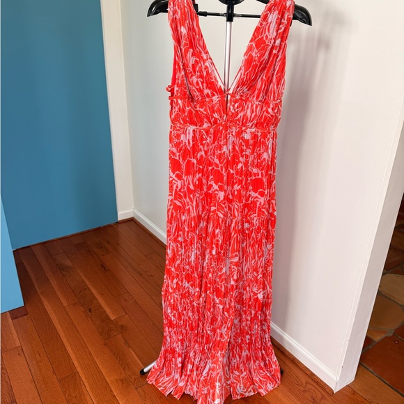 NWT Astr Vibrant Red/Orange Floral Maxi Dress - Picture 4 of 16